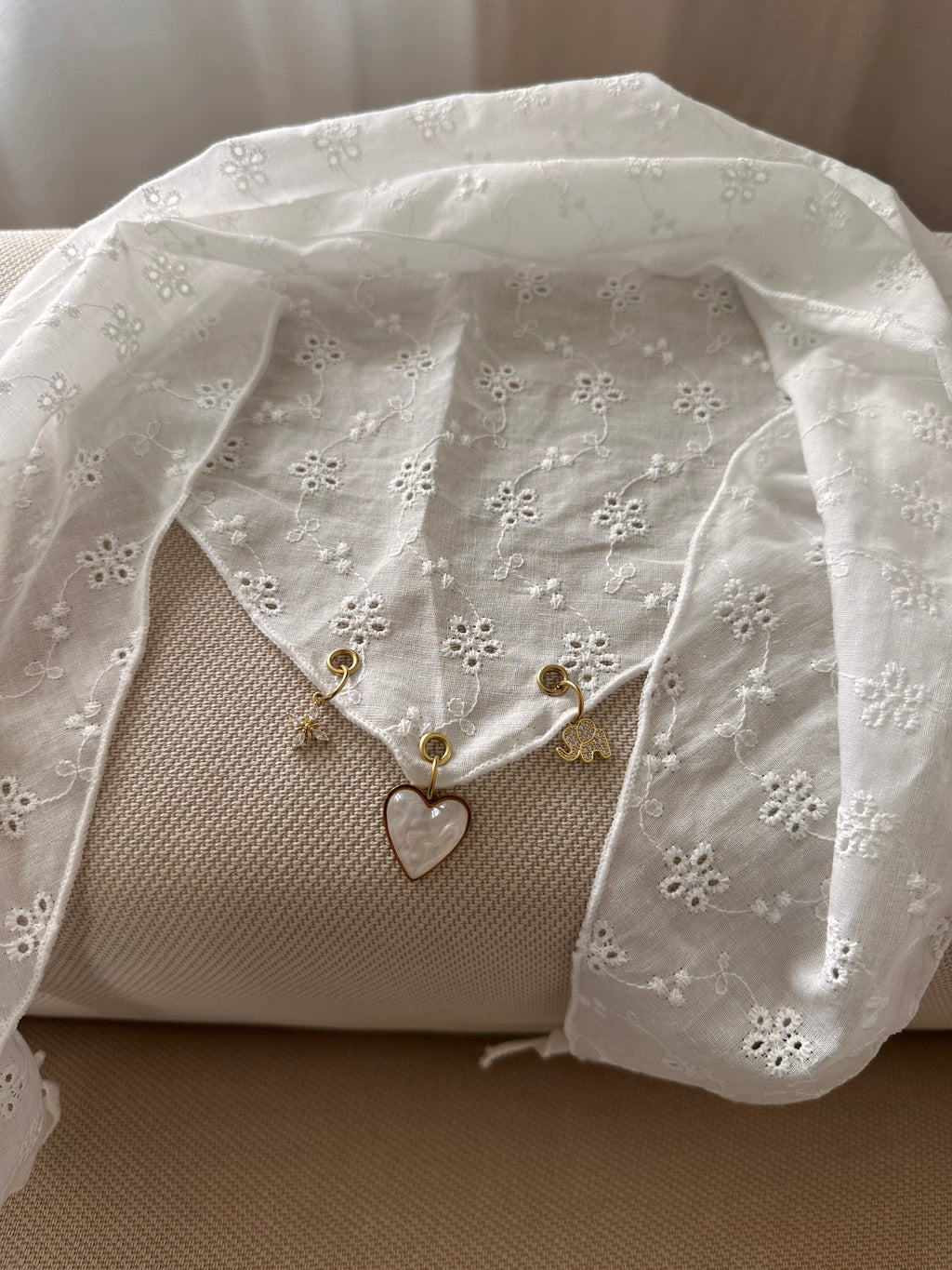 Foulard Dentelle blanc