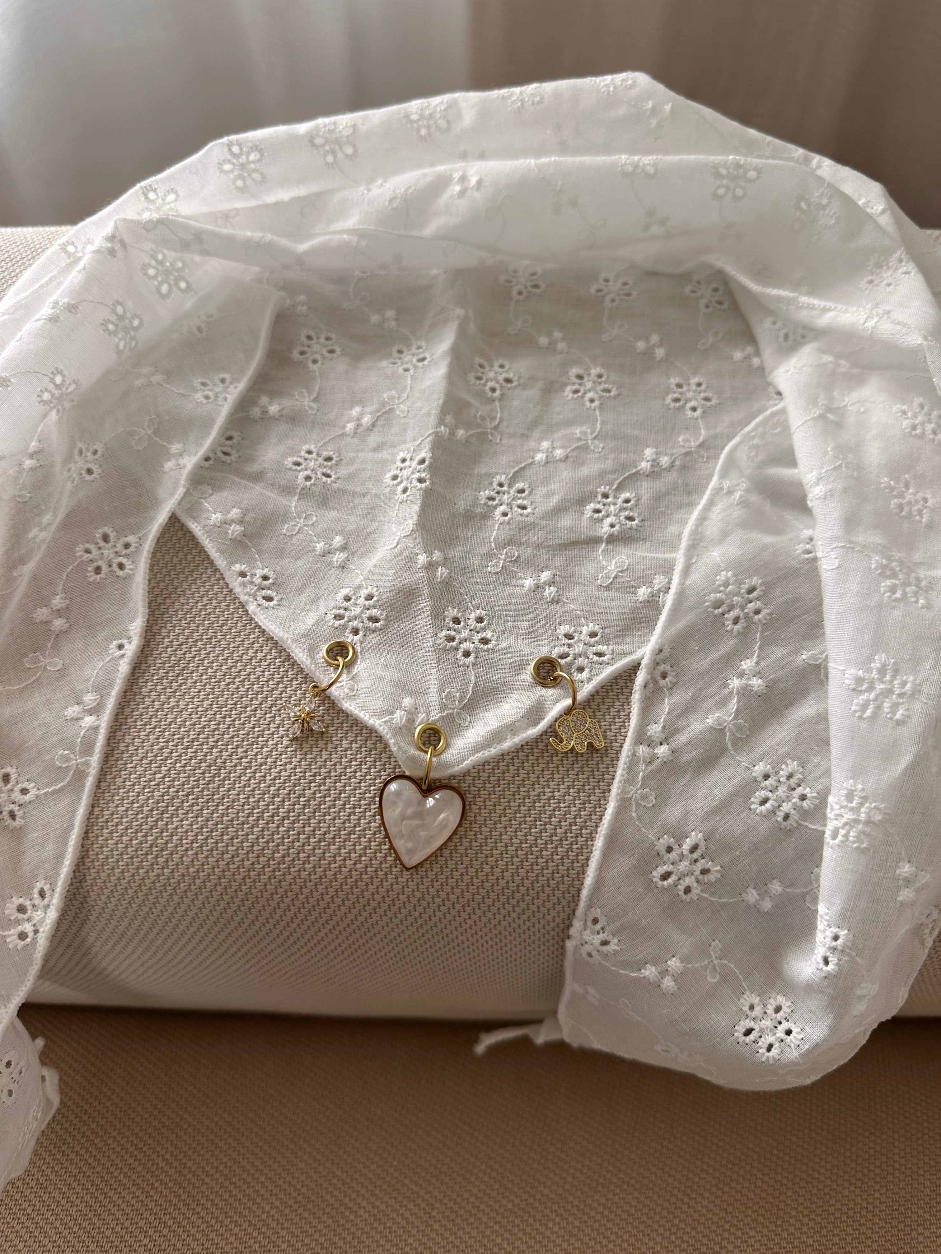 Foulard Dentelle blanc