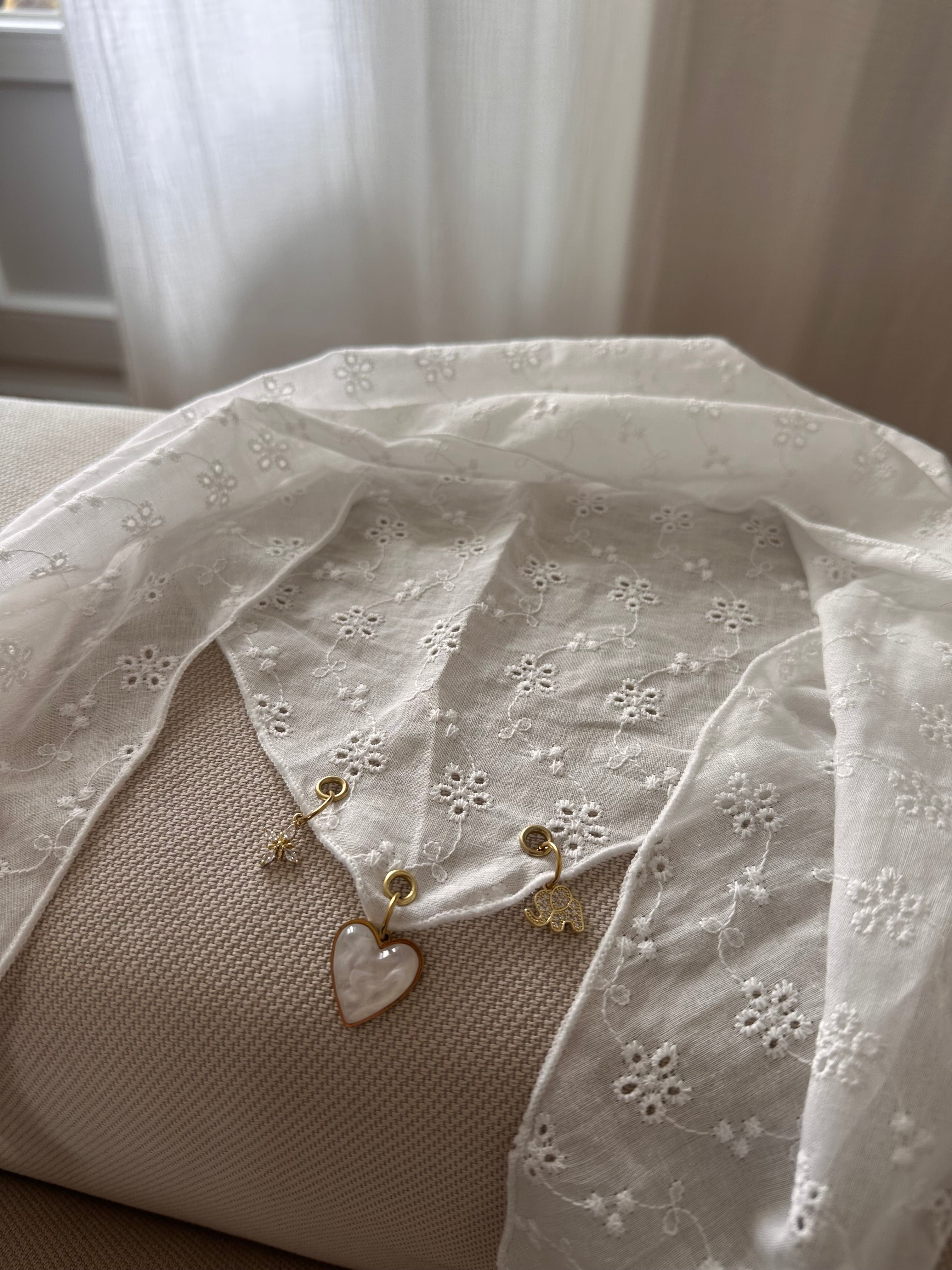 Foulard Dentelle blanc