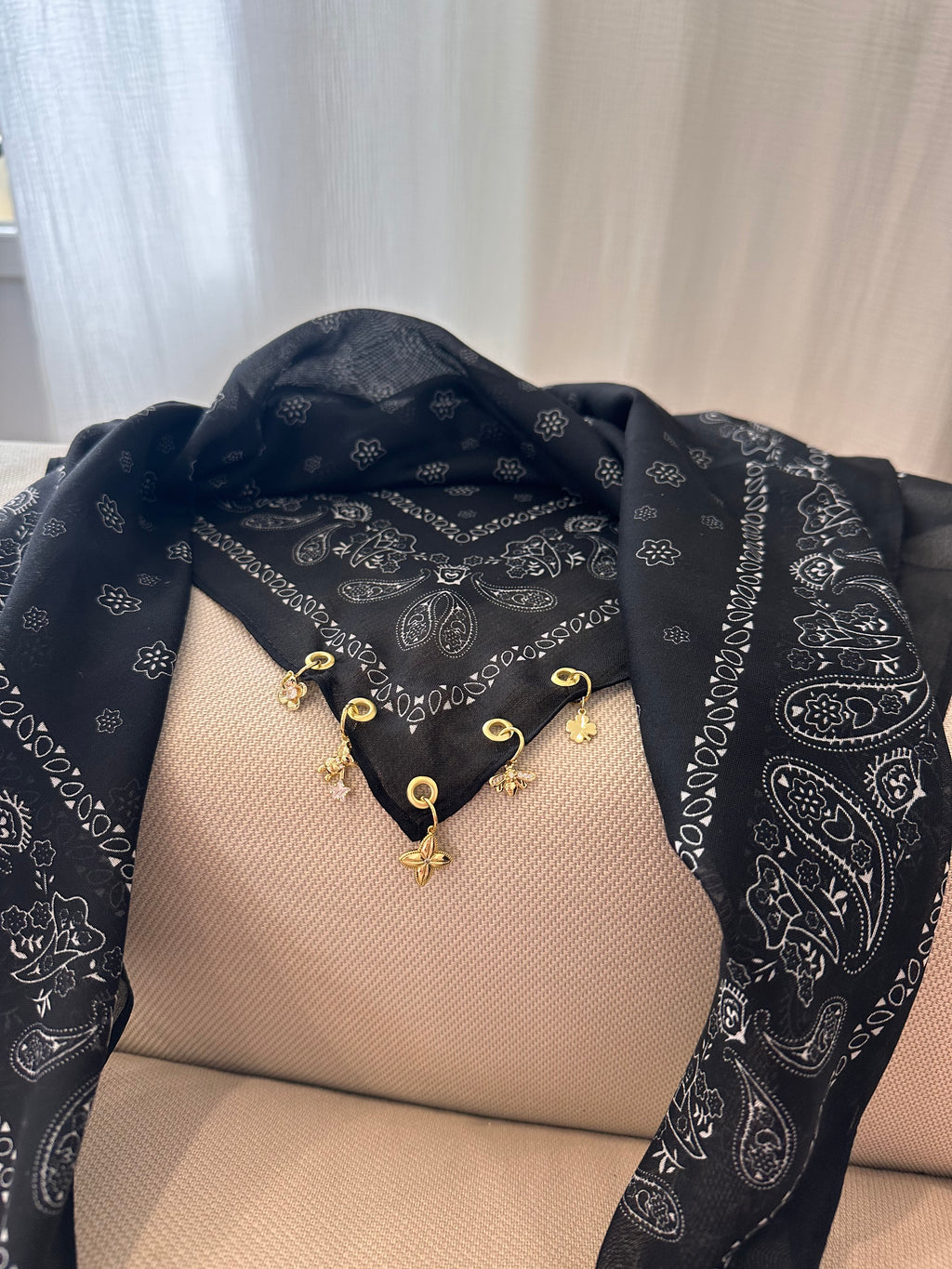 Foulard Bloom noir