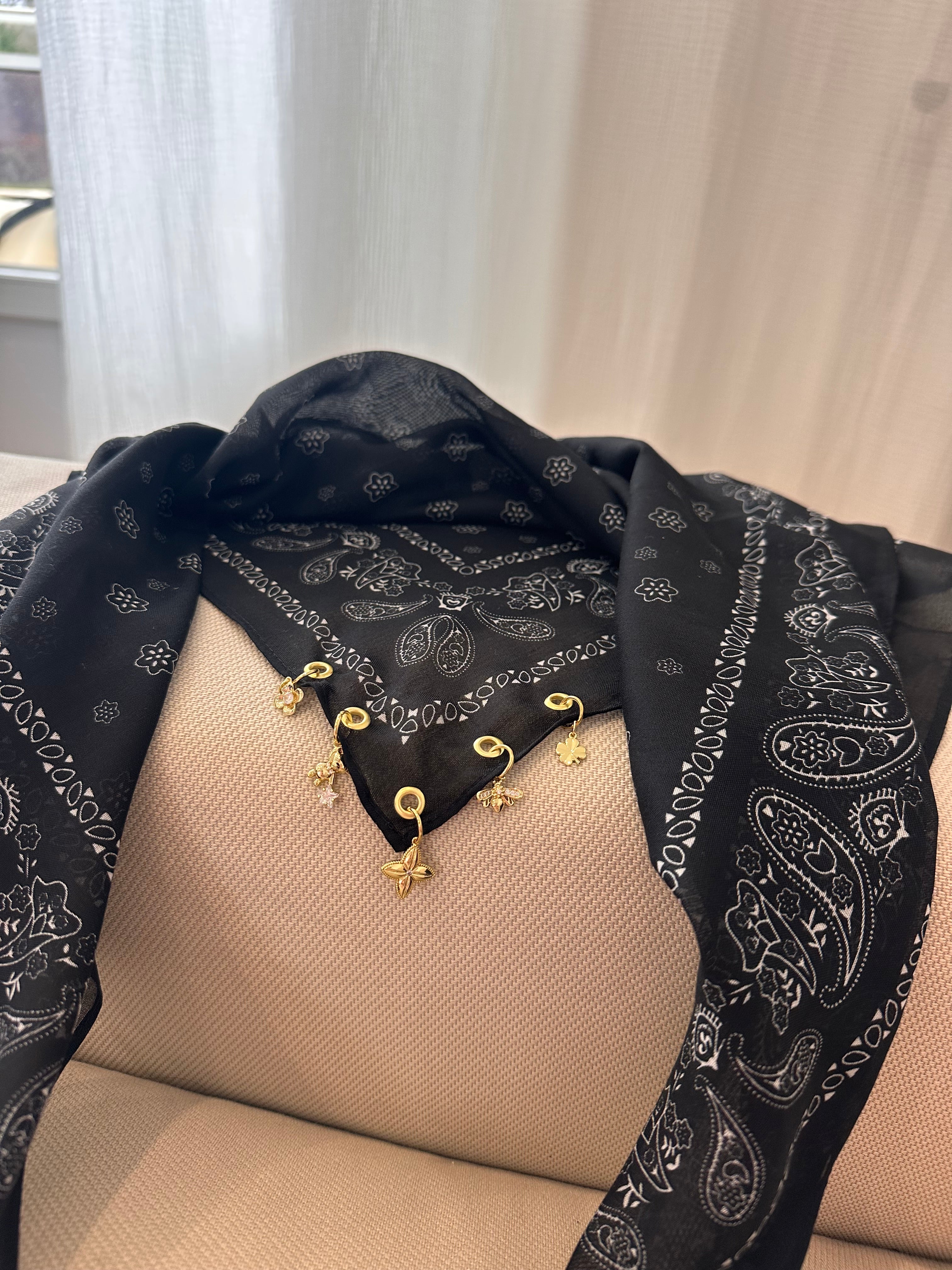 Foulard Bloom noir
