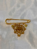 Broche Cœur fleuri