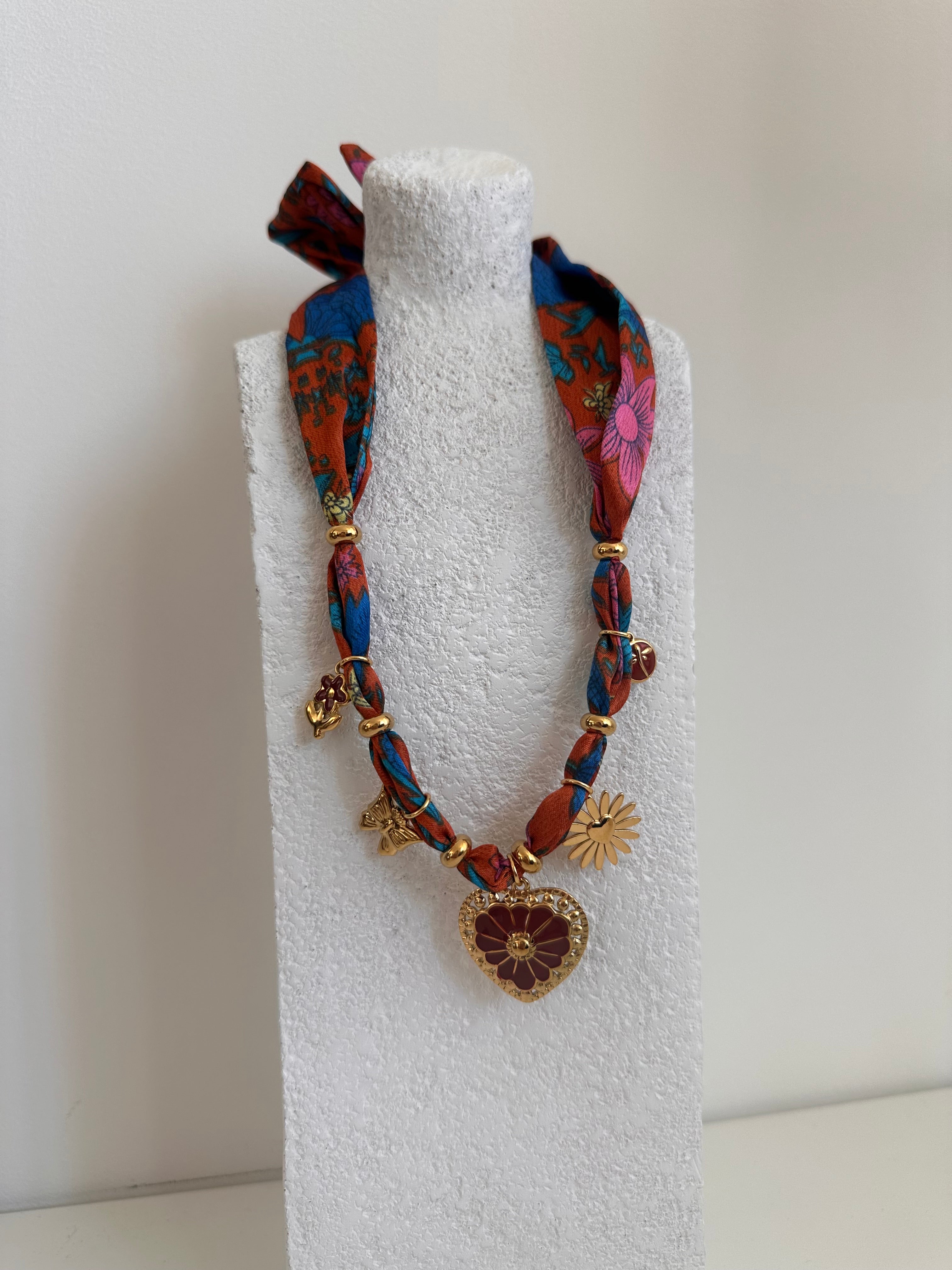 Parure Cœur Fleuri Bohème (Collier & Bracelet)
