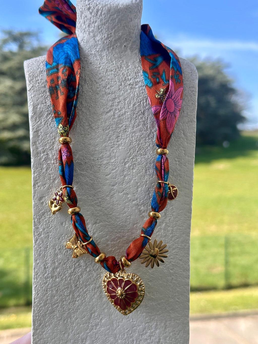 Parure Cœur Fleuri Bohème (Collier & Bracelet)