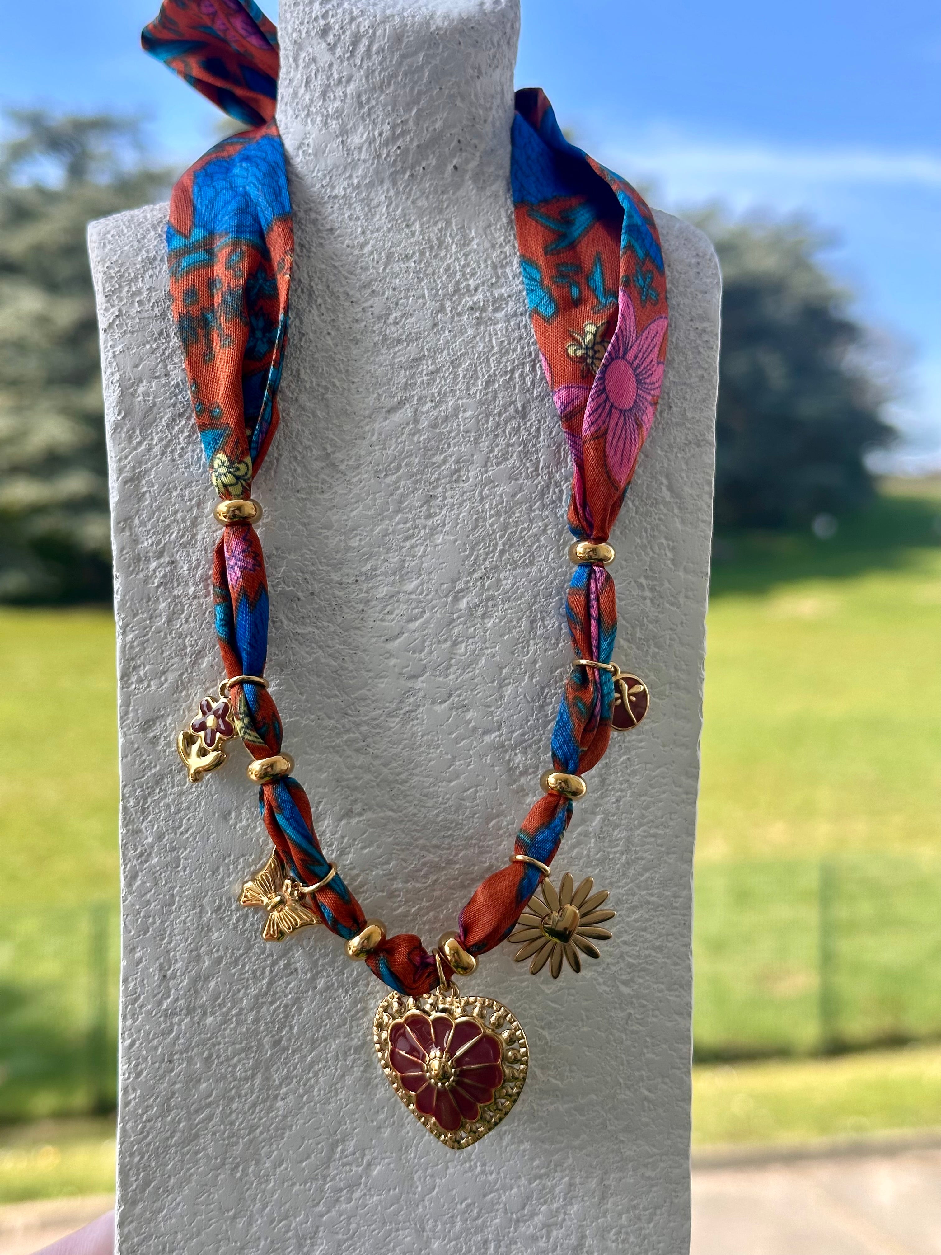 Parure Cœur Fleuri Bohème (Collier & Bracelet)